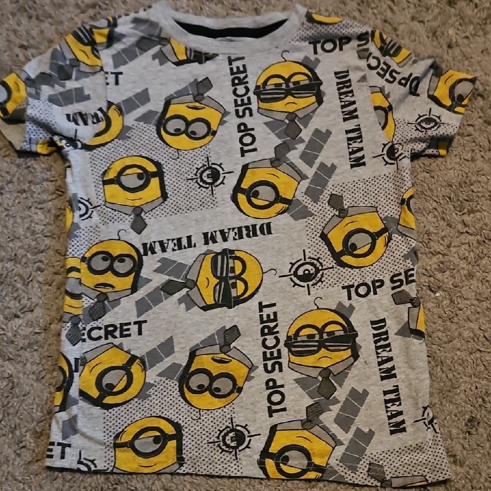 Minions Gray and Yellow Kids T-Shirt